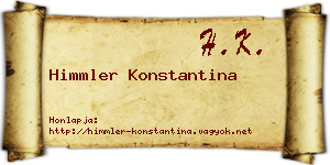 Himmler Konstantina névjegykártya